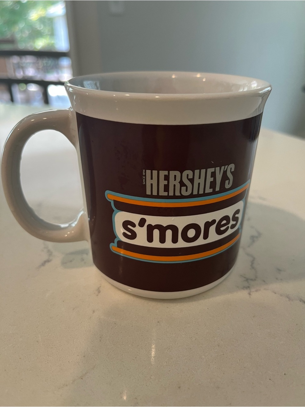 S'mores Ceramic Mug in Brown and White